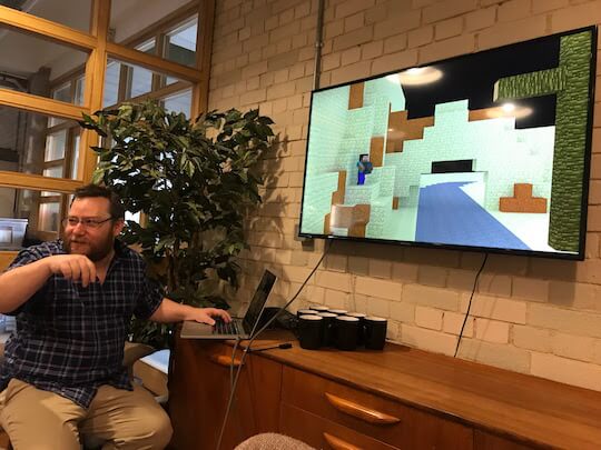 Ben G showing us his Minecraft cartoon