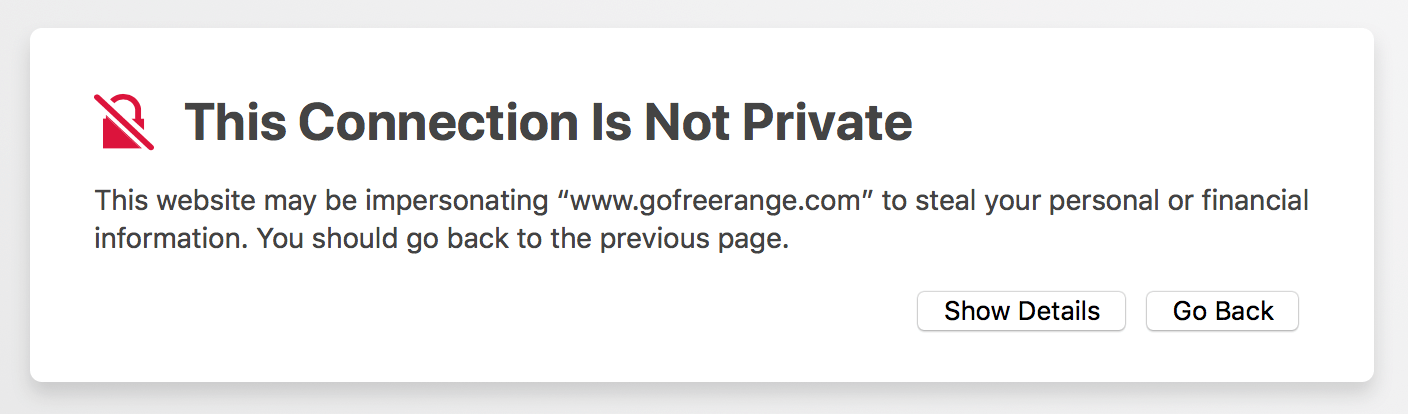 SSL error in Safari