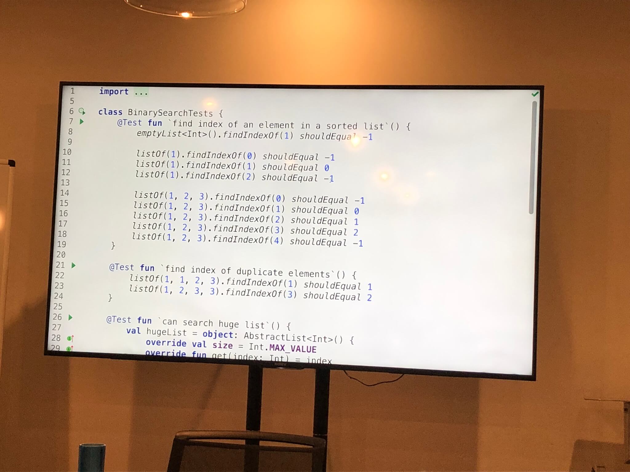 Dmitry's screen while live coding